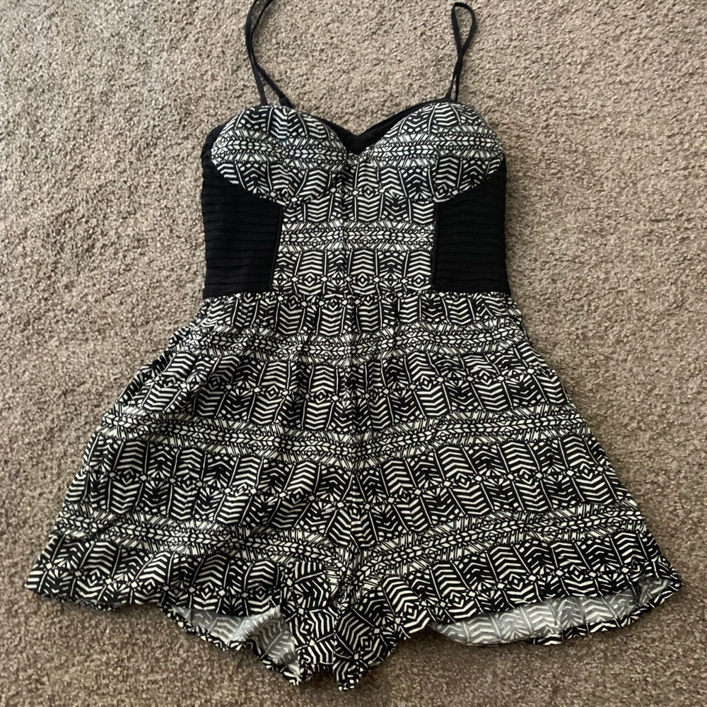 Black and white romper